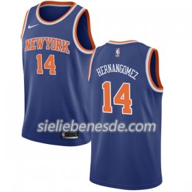 Herren NBA New York Knicks Trikot Willy Hernangomez 14 Nike 2017-18 Blau Swingman